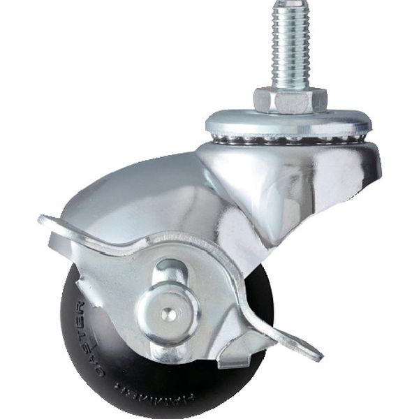 40515A20R40 ハンマーキャスター(株) ハンマー ねじ込み式W3/8 旋回式ゴム車輪 40mm ストッパー付