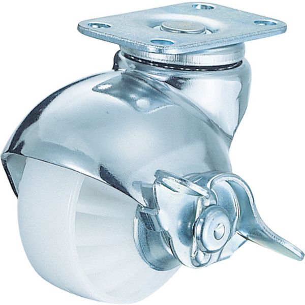 40515PN50 ハンマーキャスター(株) ハンマー プレート式 旋回式ナイロン車輪 50mm ストッパー付