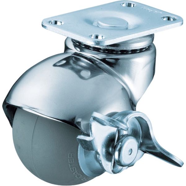 40515PUR40 ハンマーキャスター(株) ハンマー プレート式 旋回式ウレタン車輪 40mm ストッパー付