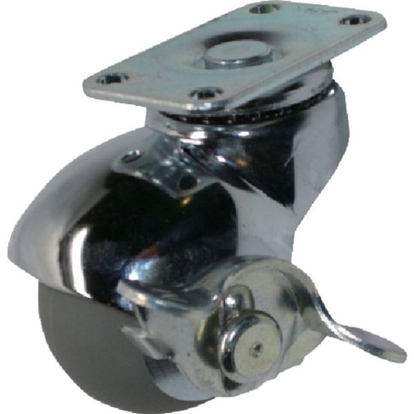 40515PUR50 ハンマーキャスター(株) ハンマー プレート式 旋回式ウレタン車輪 50mm ストッパー付