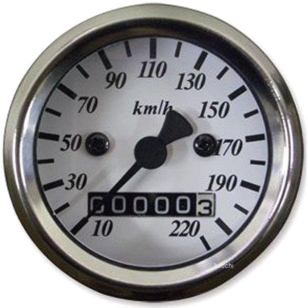 4100-4821 ガッツクローム スピードメーター 2:1 機械式 48mm 白
