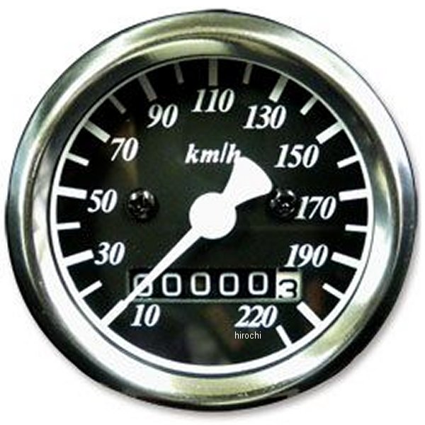 4100-4921 ガッツクローム スピードメーター 2:1 機械式 48mm 黒