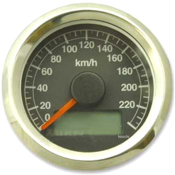 4100-5104 ガッツクローム アジャスタブルスピードメーター 機械式 黒盤 ステンボディ