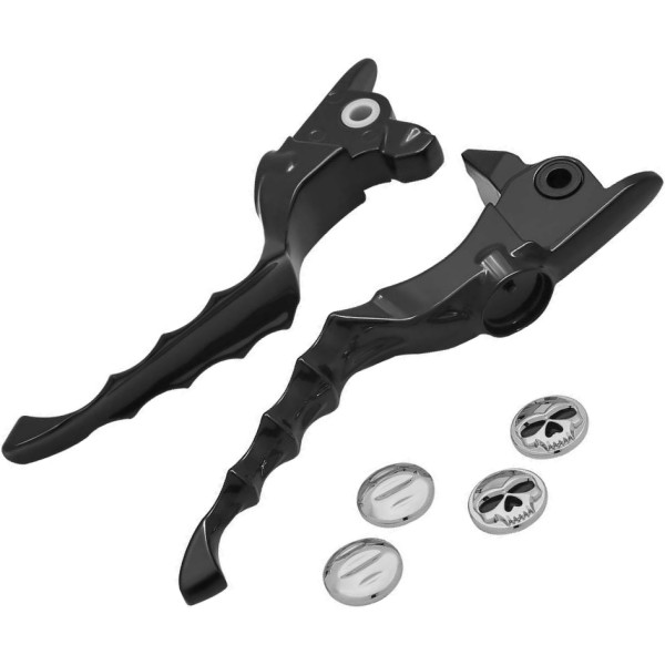 1983 クリアキン Kuryakyn ゾンビ レバー 左右ペア 17年以降 ツーリング 黒