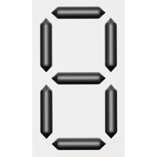 413202 597-9490 くるっと3Dデジタル数字札 KDS-202 88×53×16mm 裏面テープ付き
