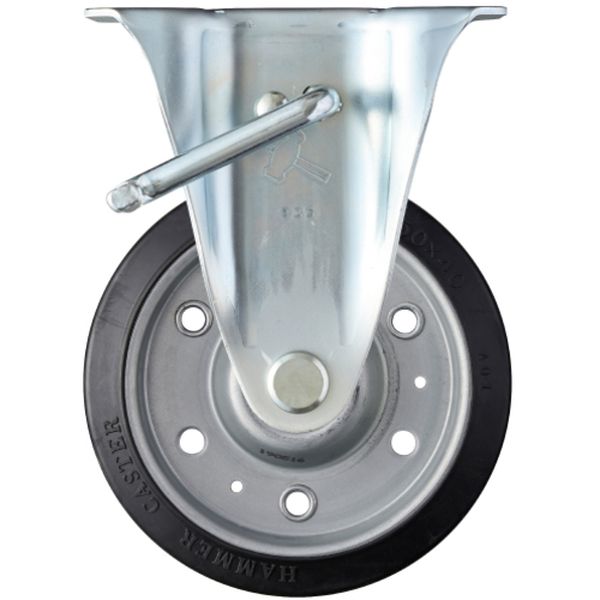 プレート式キャスター プレート式キャスター 固定(ストッパー付) 車輪径150mm ゴム車輪 Jシリーズ