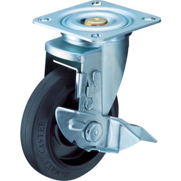 413YSFR150 392-9566 ハンマーキャスター(株) ハンマー 特殊鋼板製 自在 SP付 ゴムB車150mm