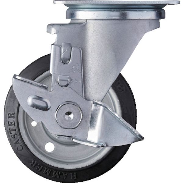 413YSRBB100 ハンマーキャスター(株) ハンマー 特殊鋼板製 自在 SP付 ゴムB車100mm