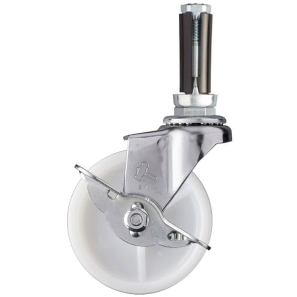 パイプ差込み式キャスター パイプ差込み式キャスター 自在(ストッパー付) ナイロン車輪 φ16～18用