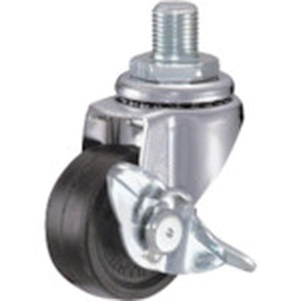 415A20R40 ハンマーキャスター(株) ハンマー ねじ込み旋回式ゴム車輪 40mm W3/8 ストッパー付