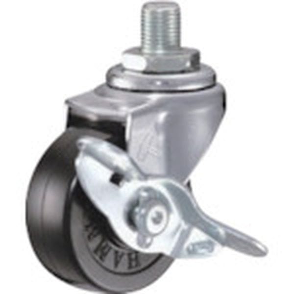 415A20R50 ハンマーキャスター(株) ハンマー ねじ込み旋回式ゴム車輪 50mm W3/8 ストッパー付