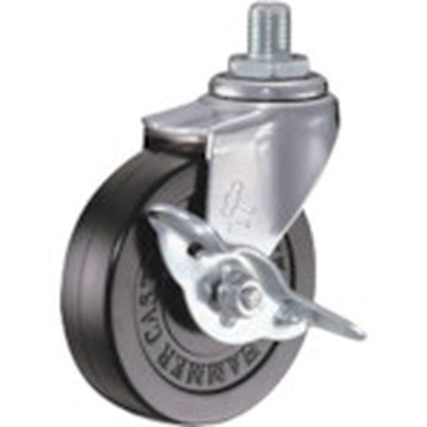 415A20R75 ハンマーキャスター(株) ハンマー ねじ込み旋回式ゴム車輪 75mm W3/8 ストッパー付