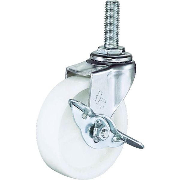 415EAN75 ハンマーキャスター(株) ハンマー ねじ込み旋回式ナイロン車輪 75mm ストッパー付