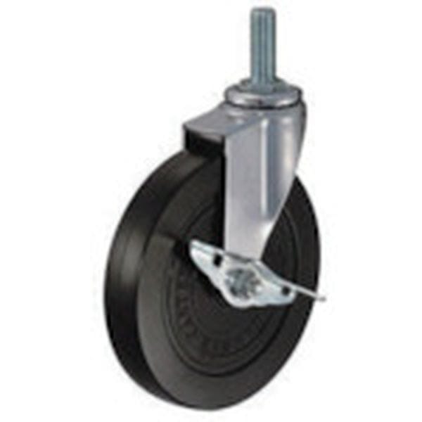 415EAR150 ハンマーキャスター(株) ハンマー ねじ込み旋回式ゴム車輪 150mm ストッパー付