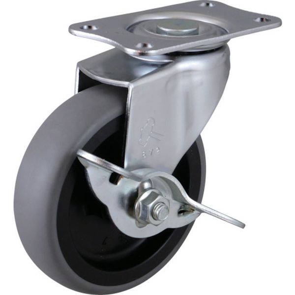 415EL65 856-9232 Eシリーズ旋回式エラストマー車輪(PPホイール)65mm ストッパー付