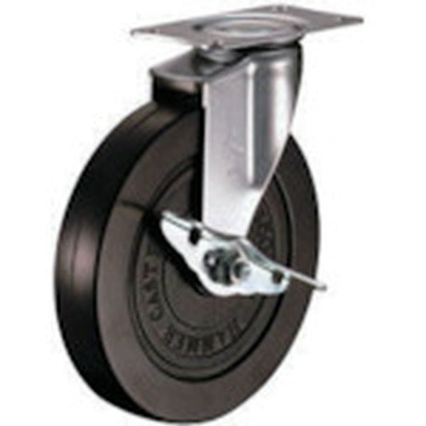 415ER150 ハンマーキャスター(株) ハンマー Eシリーズ旋回式ゴム車輪 150mm ストッパー付