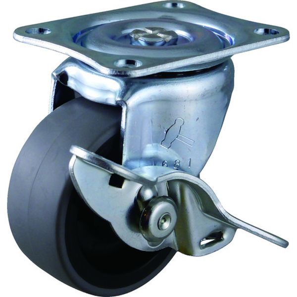 415GL50 856-9242 Gシリーズ旋回式エラストマー車輪(PPホイール)50mm ストッパー付