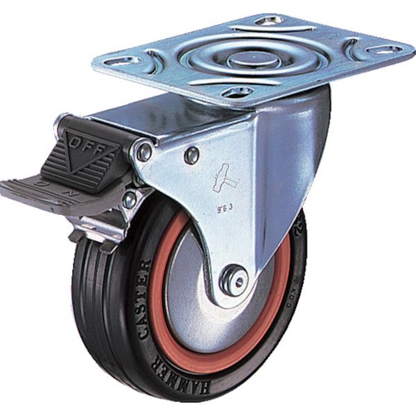 415MRB75 ハンマーキャスター(株) ハンマー Mシリーズ 自在 SP付 ゴム車 75mm トータルロック