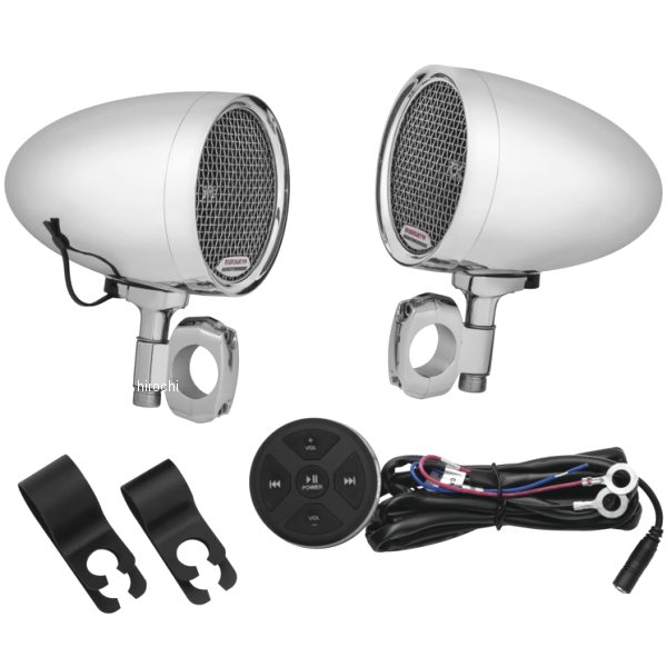 2712 クリアキン Kuryakyn ロードサンダー スピーカー PODS/BAC クローム