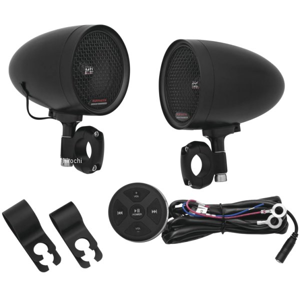 2713 クリアキン Kuryakyn ロードサンダー スピーカー PODS/BAC 黒