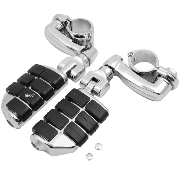 4574 クリアキン Kuryakyn ハイウェイペグ ロングホーン オフセット デューリー クランプ 1.5インチ(38mm)