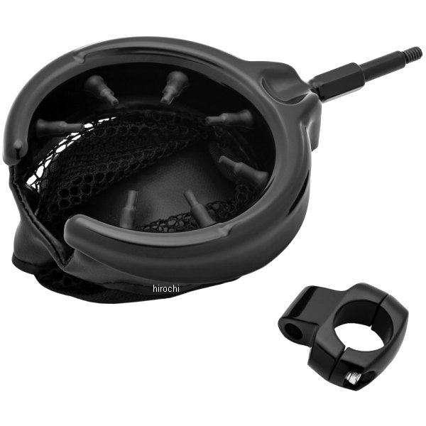 1729 クリアキン Kuryakyn メッシュバスケット ドリンクホルダー 黒