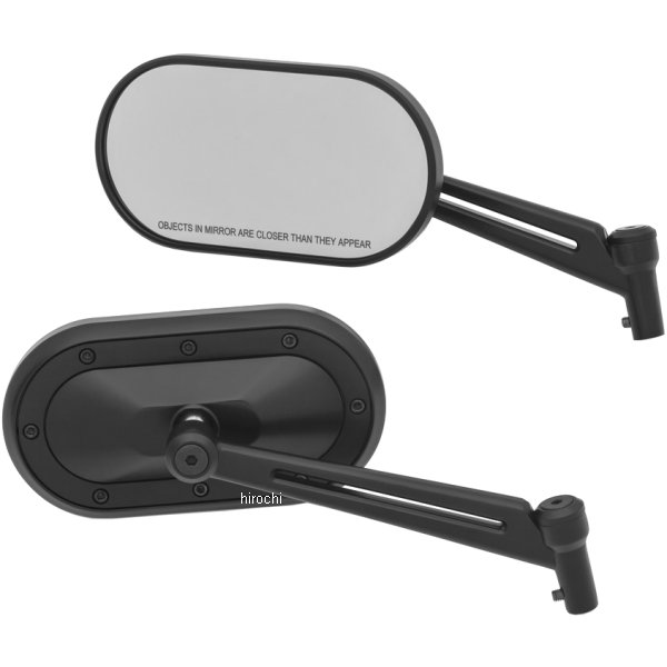 1737 クリアキン Kuryakyn ミラー ヘビーインダストリー 黒 (左右ペア)