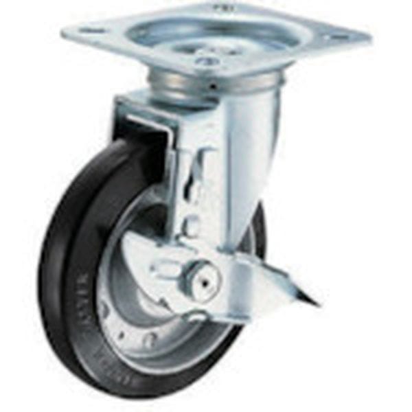 419SR150 125-2054 ハンマーキャスター(株) ハンマー 旋回式ゴム車輪 150mm ストッパー付