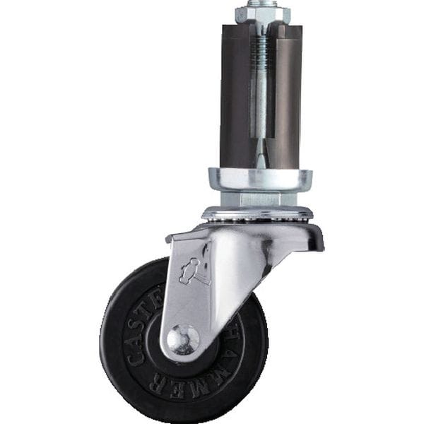 4203EUR50 ハンマーキャスター(株) ハンマー パイプ差込み旋回式ゴム車輪 50mm φ22～24用