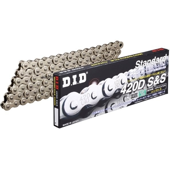 4525516345187 DID 大同工業 チェーン 420D スタンダード シリーズ シルバー 106L クリップ