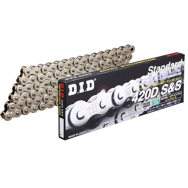 4525516345347 DID 大同工業 チェーン 420D スタンダード シリーズ シルバー 138L クリップ