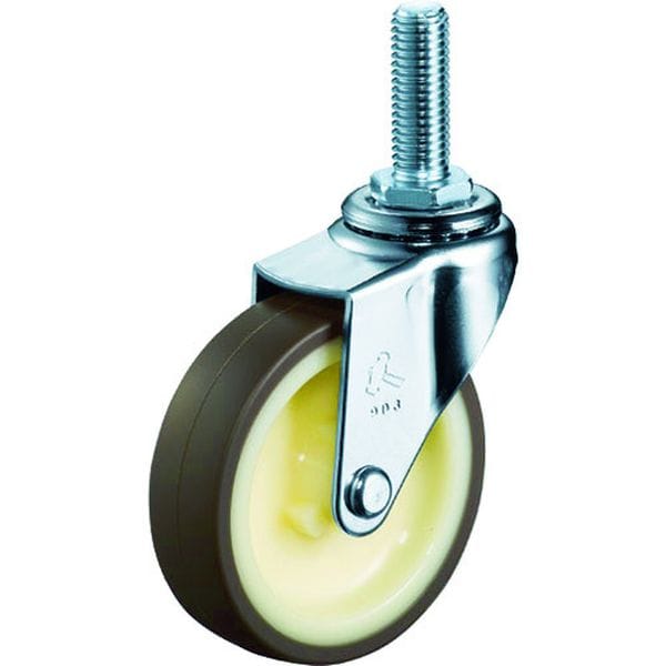 420EAUR75 ハンマーキャスター(株) ハンマー ねじ込み旋回式ウレタン車輪(ナイロンホイール)75mm M12