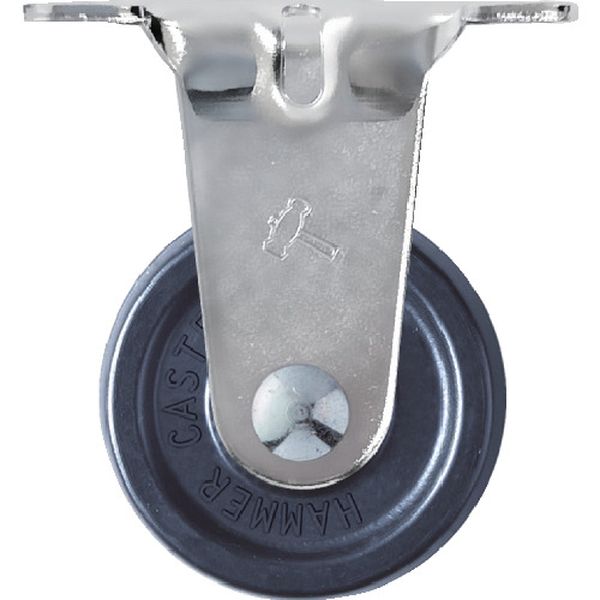 420ERU40 609-4086 ハンマーキャスター(株) ハンマー E型 固定 エラストマー車 40mm