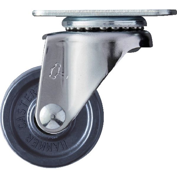 420EU40 609-4211 ハンマーキャスター(株) ハンマー E型 自在 エラストマー車 40mm
