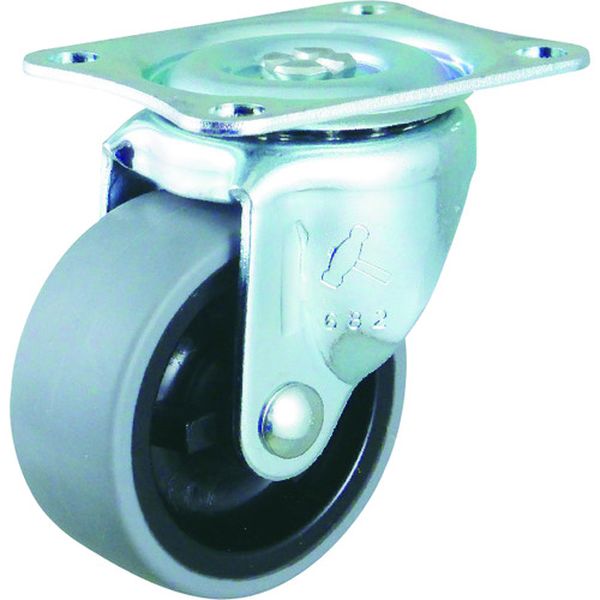 420GL65 114-4467 ハンマーキャスター(株) ハンマー 旋回式エラストマー車輪(PPホイール)65mm