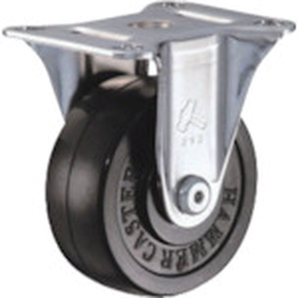 420GRPR65 814-0643 ハンマーキャスター(株) ハンマー 固定式ゴム車輪 65mm