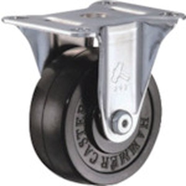420GRPR75 814-0644 ハンマーキャスター(株) ハンマー 固定式ゴム車輪 75mm