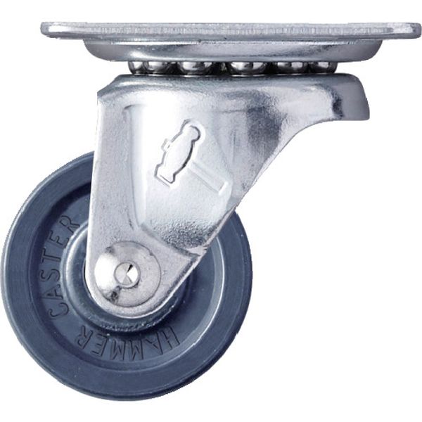 420GU25 609-4205 ハンマーキャスター(株) ハンマー G型 自在 エラストマー車 25mm