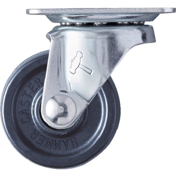 420GU38 609-4244 ハンマーキャスター(株) ハンマー G型 自在 エラストマー車 38mm