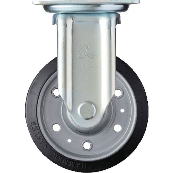 420JRPRBB150 337-6258 ハンマーキャスター(株) ハンマー Jシリーズ 固定 ゴム車B入り150mm