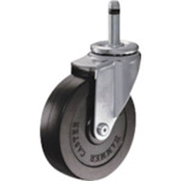 420KR100 814-1168 ハンマーキャスター(株) ハンマー 差込み旋回式ゴム車輪 100mm