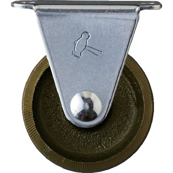 420RC38 854-9704 ハンマーキャスター(株) ハンマー プレート式固定鋳物キャスター 38径 Gシリーズ