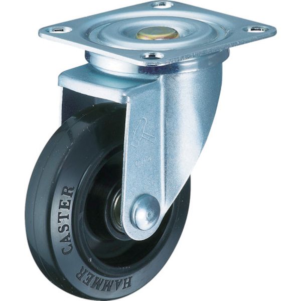 420YSFR150 392-9655 ハンマーキャスター(株) ハンマー 特殊鋼板製 自在 ゴムB車150mm