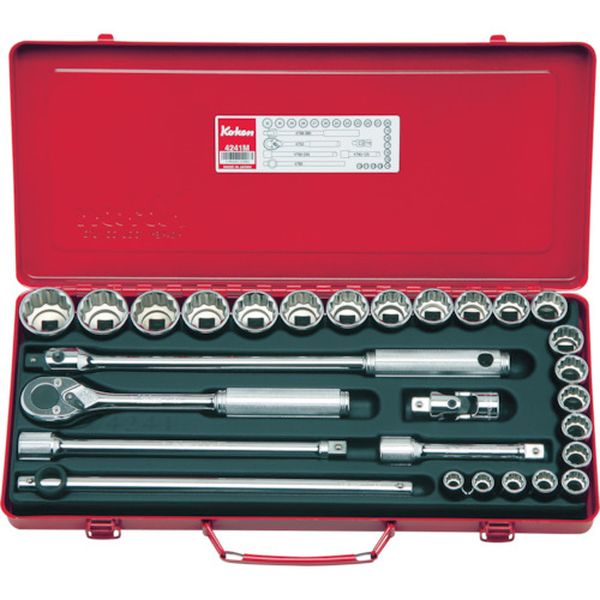 4241M 395-7225 (株)山下工業研究所 コーケン ソケットセット 差込角12.7mm