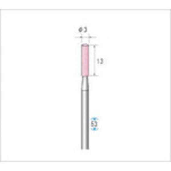 42484 476-5664 (株)ナカニシ ナカニシ 軸付砥石 10本入 円筒型 φ3×13×軸φ3 PA ＃120