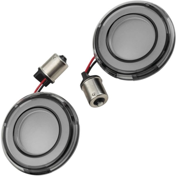 2907 クリアキン Kuryakyn LED ウインカー Tracer 赤 スモークレンズ 1156(シングル球)