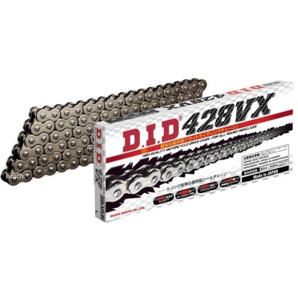 4525516355155 DID 大同工業 チェーン 428VX VXシリーズ Xリング スチール 100L クリップ