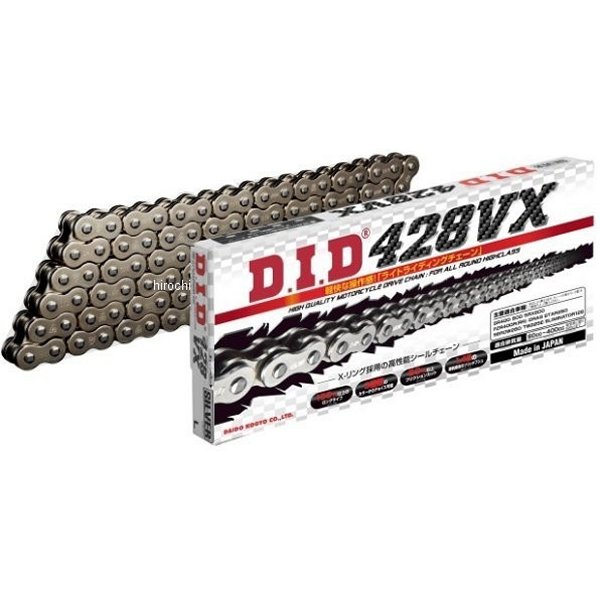 4525516355261 DID 大同工業 チェーン 428VX VXシリーズ Xリング スチール 122L クリップ