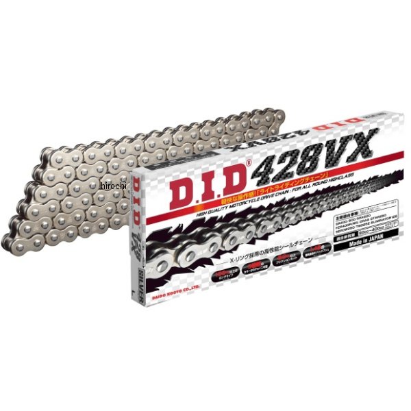 4525516379571 DID 大同工業 チェーン 428VX VXシリーズ Xリング シルバー 92L カシメ