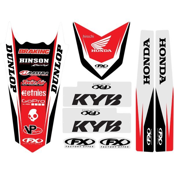 4302-3652 17-50320 ファクトリーFX FACTORY EFFEX デカール トリムキット 04年-09年 CRF250R